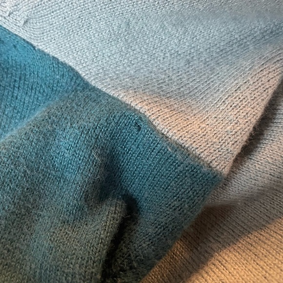 C.J. Banks women’s v-neck sweater/top blue/ green/gray size 3X - Picture 5 of 8